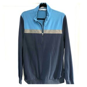 Travis Mathew 1/4 zip pullover. Sz M. Blue & Grey.